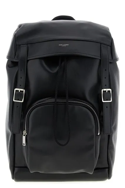 Leather backpack - Black
