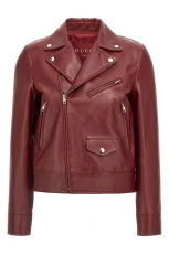 Leather Biker Jacket Size IT