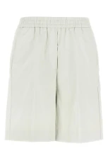 Leather-effect bermuda shorts White Size