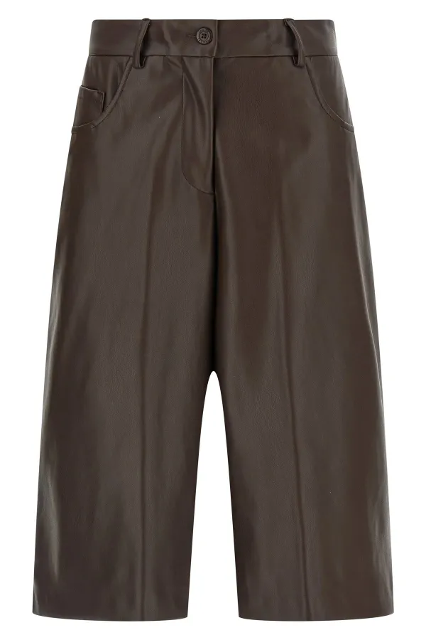 Leather-Effect Bermuda Shorts