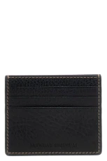 Leather Mens cardholder Black Size U