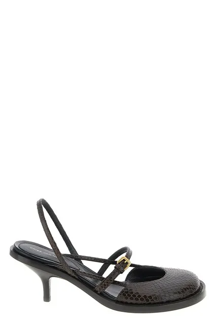 Leather slingback - Brown