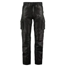Leather Trousers Men's Black Straight Leg Stretch Men's Trousers Streetware Modern Straight Slim Outdoor Trousers Elastic Comfortable Versatile Plain Men's Trousers Long Slim Trousers with Pockets,