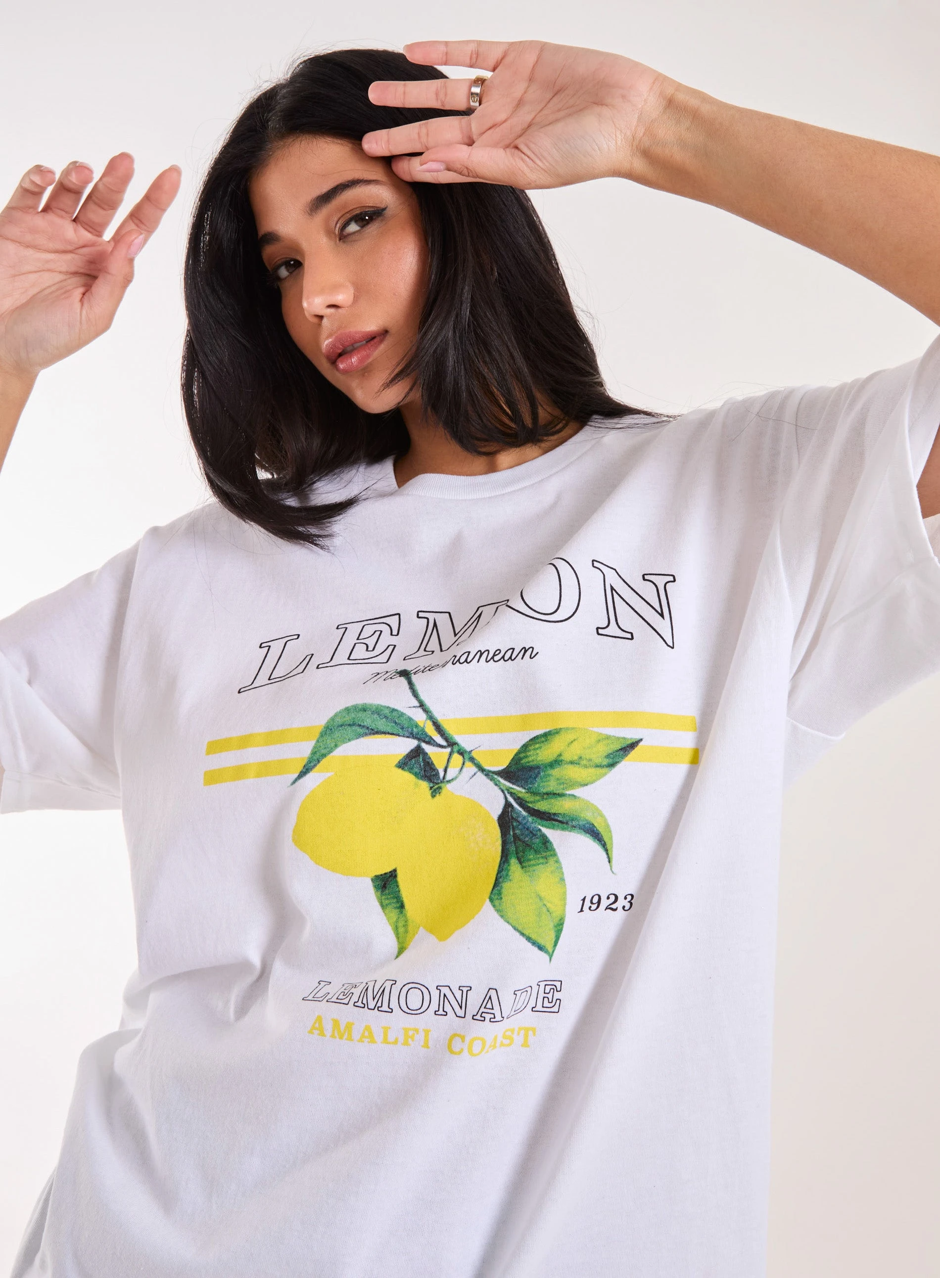 Lemon Oversized T-shirt - M-L - IVORY