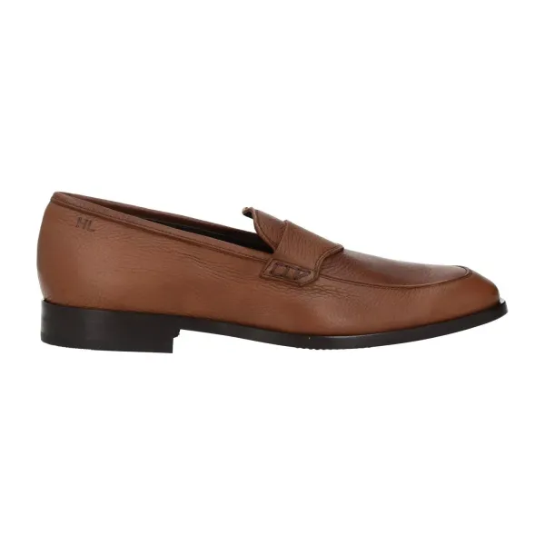 Leon G Walnut Brushed Deerskin Loafers for Men - Brown