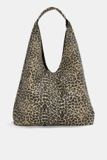Leopard Print Canvas Shopper Bag
