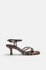 Leopard Print High-Heel Sandals