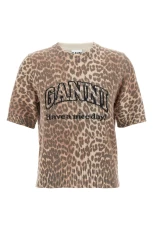 Leopard Wool Mix T hirt Size