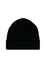 Lifestyle Caps (806064) -Recycled Acrylic Knitted Yarn Embroidered Script Logo Beanie Hat, Black, One Size