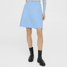 Light Blue A ine Mini Skirt