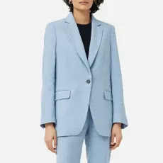 Light Blue Knox Linen Blend Blazer