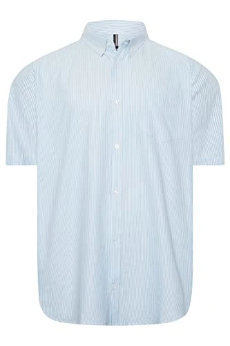 Light Stripe Oxford Shirt - Men's - M to 8XL Blue