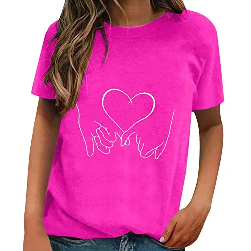 Lightening Deal of Day Christmas Top Ladies Ladies Designer T Shirts Womens Xmas Jumpers Size 14 Short Sleeve Shirt 3XL Long Sweatshirts for Women UK Items Cheap Hot Pink