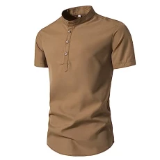 Lightening Deal of Day Mens Pattern Shirts Short Sleeve Mens Summer Tops Casual Smart Union Jack T Shirt Small Mens Printed Shirts Short Sleeve Warehouse Clearance Bargains Sale Khaki