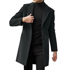 Lightning Deals Men Slim Winter Coat Lapel Collar Long Sleeve Padded Leather Jacket Vintage Thicken Coat Sheepskin Jacket Lightweight Mens Jacket German Military Ja Warehouse Deals Clearance