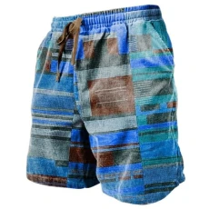 Lightning Deals Today Mens Shorts Men's Shorts Beach Shorts Men's Solid Color Outdoor Stretch Overalls with Large Pockets Loose Soft Pants Rainproof Training Pants Warehouse Clearance UK Blue