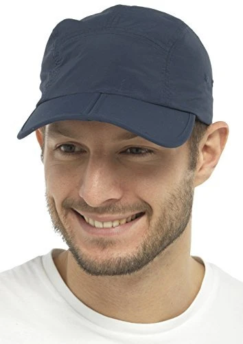 Lightweight Cap with Folding Peak Blue