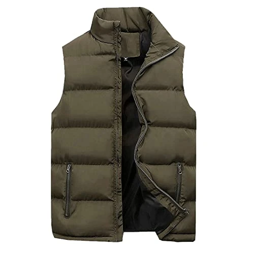 Lightweight Gilet For Men Uk - Warm Gilet For Men Puffer Jacket Mens Men'S Lightweight Water-Resistant Packable Puffer Gilet Mens Padded Gilet Puffer Jacket Vest Warmer Windproof Sleeveless Jacket