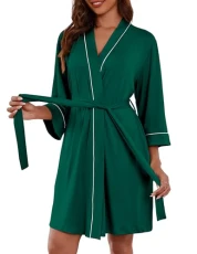Lightweight Women Dressing Gown for All Reasons Kimono Sleepwear Bathrobe Lake Green M Lightweight Women Dressing Gown for All Reasons Kimono Sleepwear Bathrobe Lake Green M