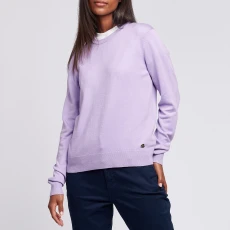 Lilac Crew Neck Knit Jumper - Purple