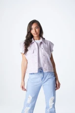 Lilac Dogtooth Gilet /