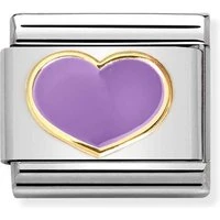 Lilac Heart Charm