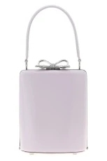 Lilac leather mini bow handbag Purple Size U