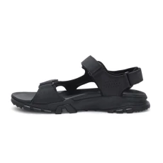 Lincoln Peak Strap Sandal, Black Leather, 9.5 UK