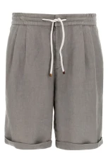 Linen bermuda shorts Gray Size 54
