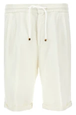Linen bermuda shorts White Size