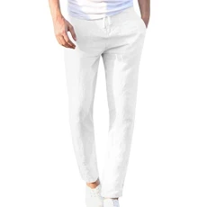 Linen trousers, men's casual trousers, long lightweight summer trousers, loose fit beach trousers, casual stretch men's trousers, comfortable jogging bottoms, sports trousers, casual linen trousers