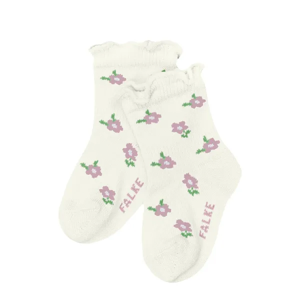 Little Ditsy Flowers Babies Socks - White