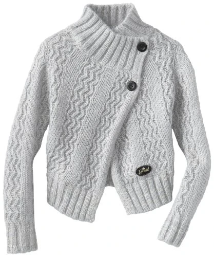 Little Girls' Krashy Mohair Mix Open Cardigan Sweater, Grey, XX-Small