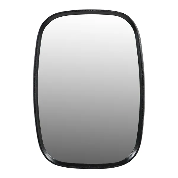 Lloyd Dark Graphite Textured Aluminium Mirror Small - Multi