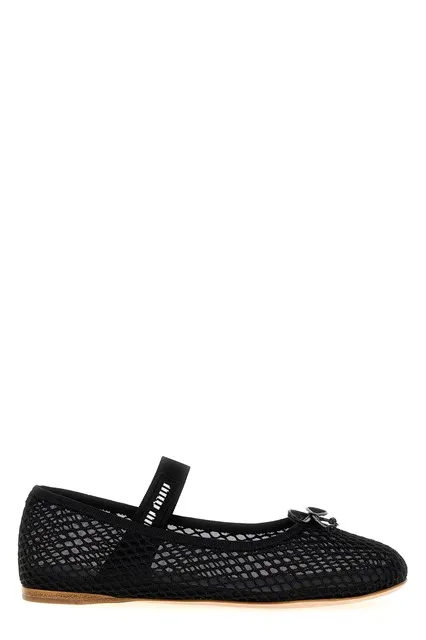 Logo ballet flats - Black