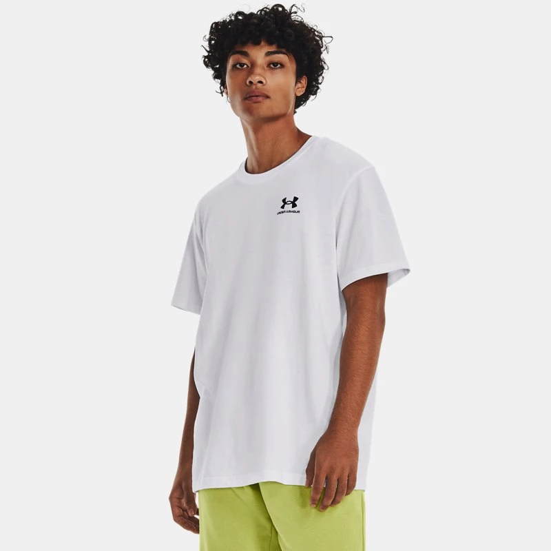 Logo Embroidered Heavyweight Mens Short Sleeve White / Black