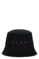 Logo embroidery bucket hat Black Size