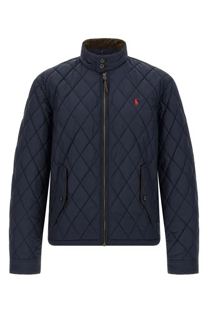 Logo embroidery jacket - Blue