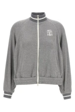 Logo embroidery Lam? sweatshirt Silver Size