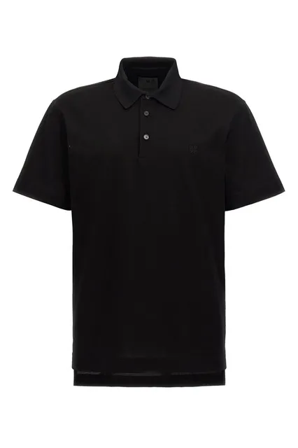 Logo embroidery polo shirt - Black