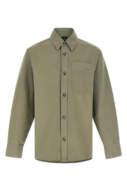 Logo embroidery shirt - Green