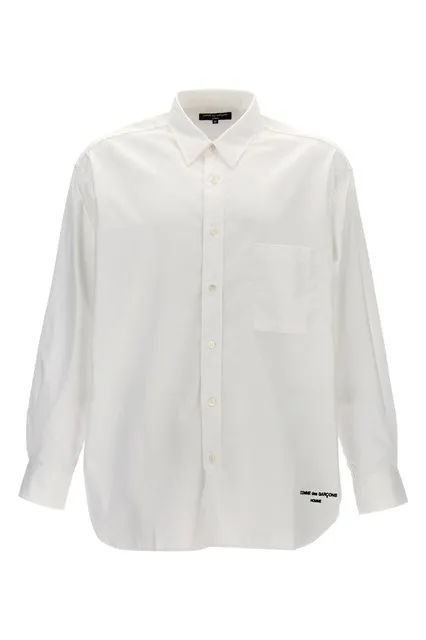 Logo embroidery shirt - White