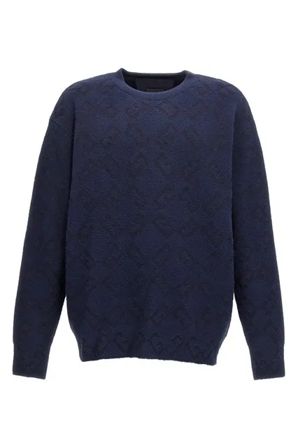 Logo embroidery sweater - Blue