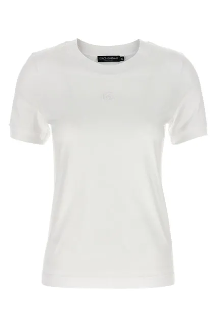 Logo embroidery t-shirt - White