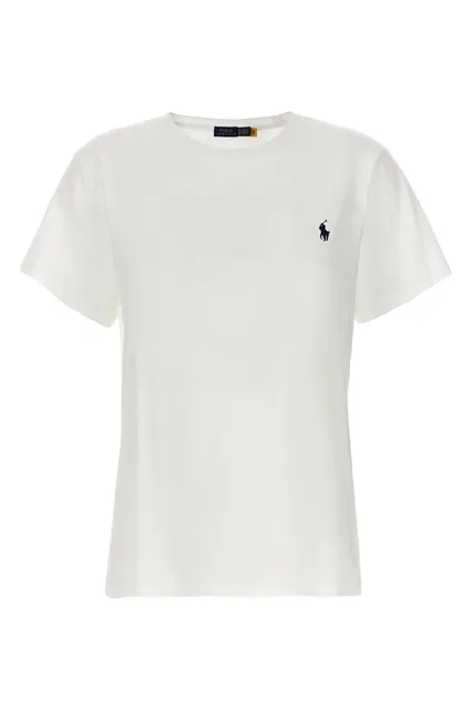 Logo embroidery t-shirt - White