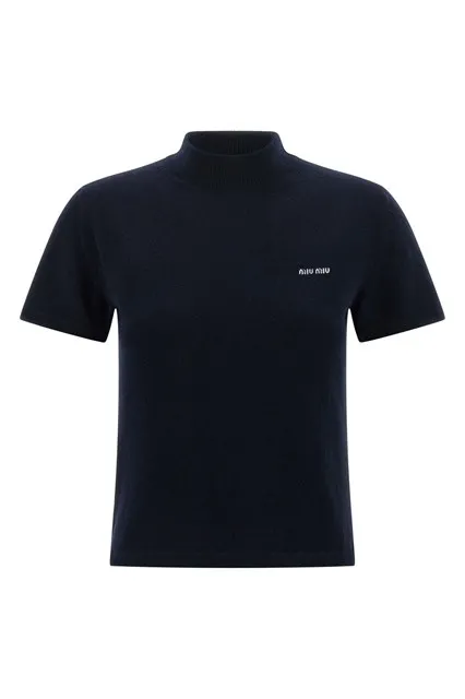 Logo intarsia sweater - Blue