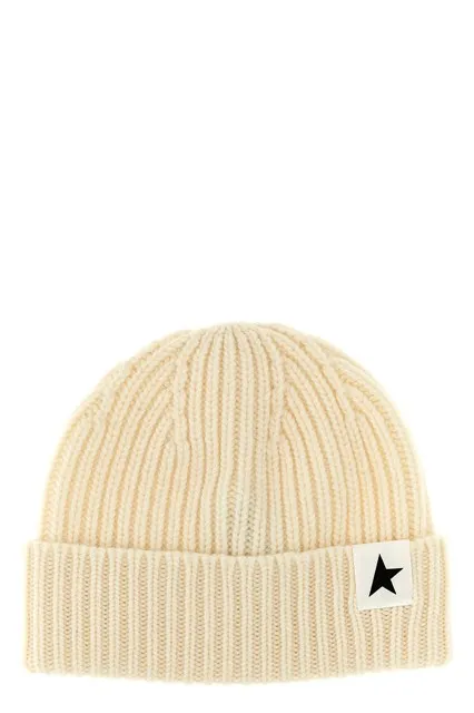 Logo label beanie - White