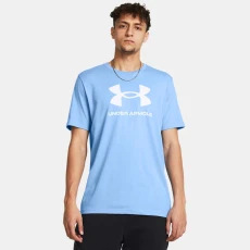 Logo Mens Short Sleeve Horizon Blue / White