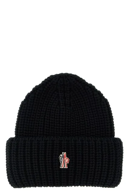 Logo patch beanie - Black