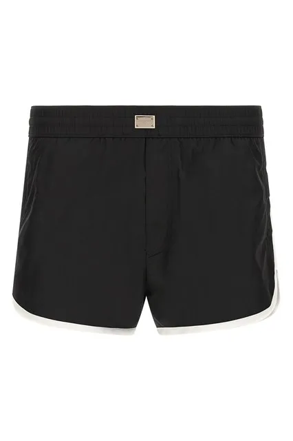 Logo swimsuit - White/Black